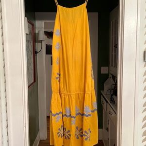 Zara Limited Edition Embroidered Midi Dress Size XS Spring Summer Vacation